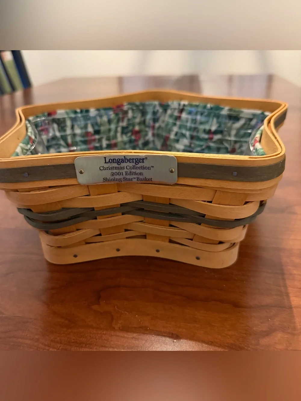 Longaberger 2001 Christmas Collection Green Shining Star Basket
